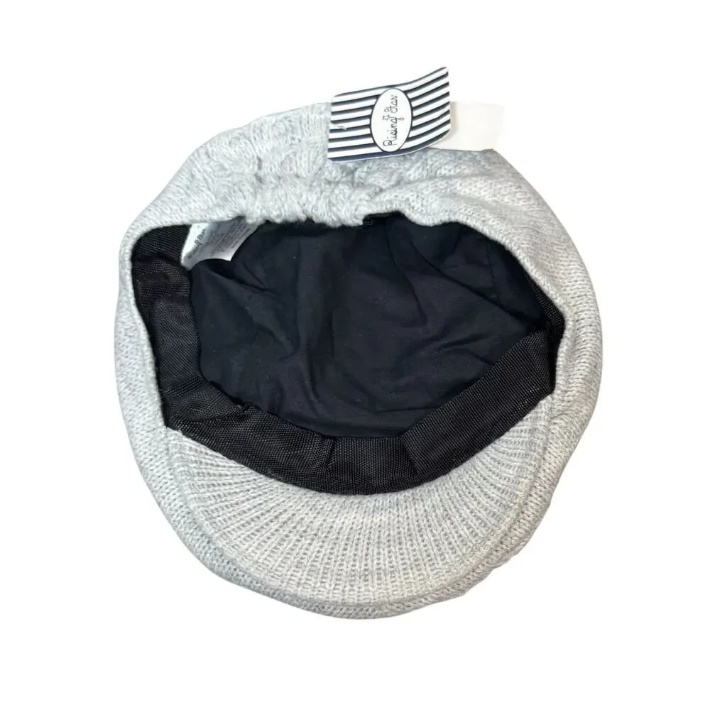 Cable Knit‎ Flat Cap Toddler Boys Gray Newsboy Cabbie Driver Hat Outdoor NWT